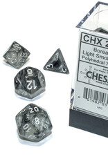 Chessex BOREALIS 7-DIE SET LIGHT SMOKE/SILVER  LUMINARY