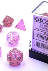 Chessex BOREALIS 7-DIE SET PINK/SILVER LUMINARY