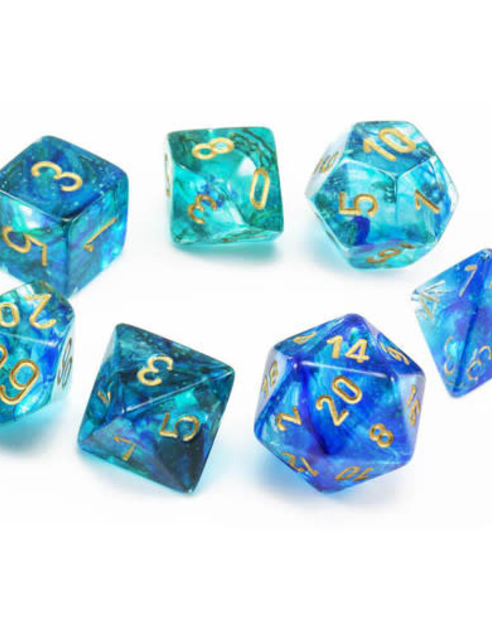 NEBULA 7-DIE SET OCEANIC/GOLD LUMINARY