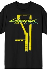 CYBERPUNK - 2077 Logo with building Paint Black XL