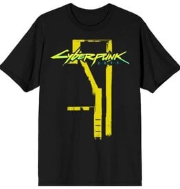 CYBERPUNK - 2077 Logo with building Paint Black XL