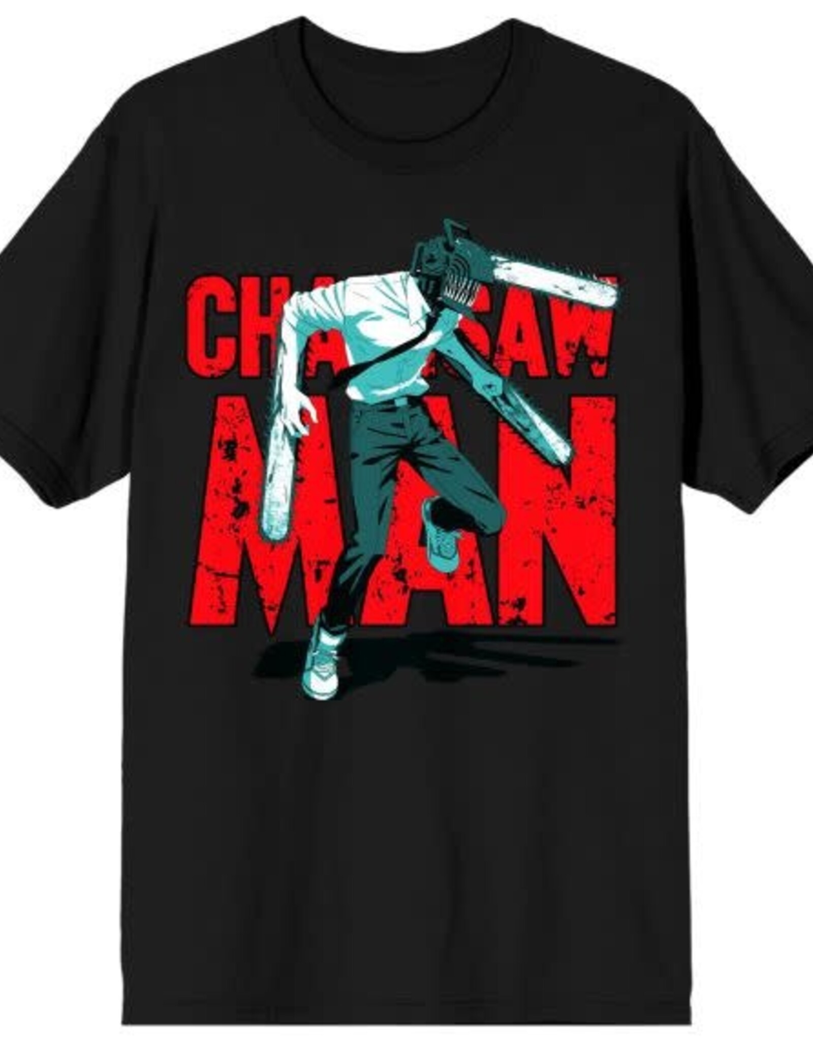 CHAINSAW MAN - Jumping Chainsaw Man Black Mens Tee L