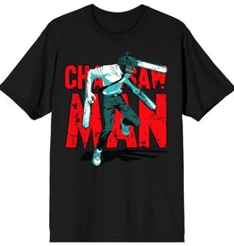 CHAINSAW MAN - Jumping Chainsaw Man Black Mens Tee L