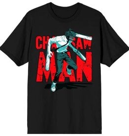 CHAINSAW MAN - Jumping Chainsaw Man Black Mens Tee XL