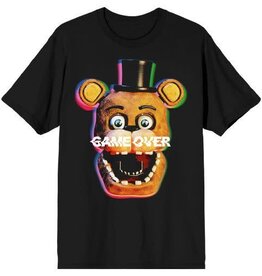 FIVE NIGHTS AT FREDDYS - Freddys Face Game Over Mens Black Tee L