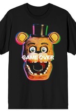 FIVE NIGHTS AT FREDDYS - Freddys Face Game Over Mens Black Tee XL