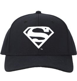 SUPERMAN - BLACK STRETCH PRECURVE SNAPBACK HAT
