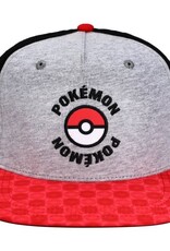 POKÉMON - GREY AND RED POKEBALL HAT - YOUTH
