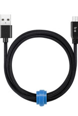 Braided Charge/ Sync Micro USB to USB-A Cable 4ft Black