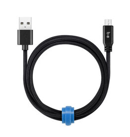 Braided Charge/ Sync Micro USB to USB-A Cable 4ft Black