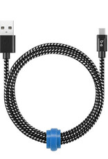 Braided Charge/ Sync USB-C to USB-A Cable 4ft Black