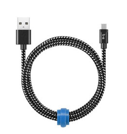 Braided Charge/ Sync USB-C to USB-A Cable 4ft Black