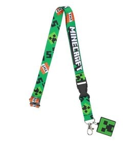 MINECRAFT - Creeper Face and TNT AOP Sublimated Straps Sided  Enamel Fill Lanyard