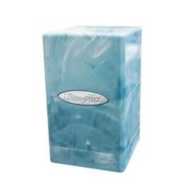 DECK BOX SATIN TOWER MARBLE LIGHT BLUE/WHITE