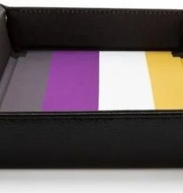 FOLD UP DICE VELVET TRAY PRIDE NONBINARY