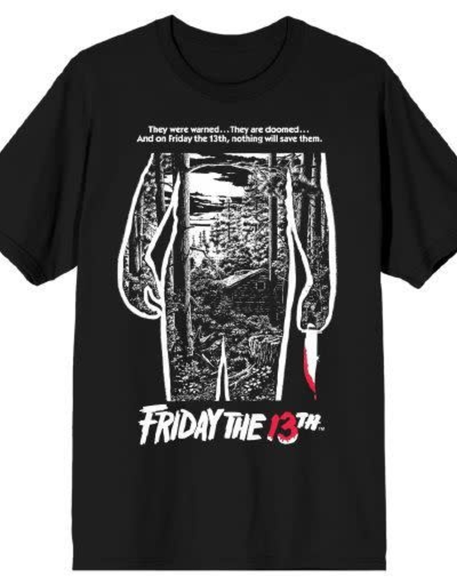 FRIDAY THE 13TH - They Were Warned Adult Black Tee XL/TG