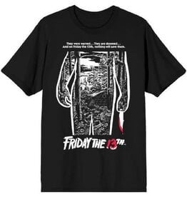 FRIDAY THE 13TH - They Were Warned Adult Black Tee XL/TG