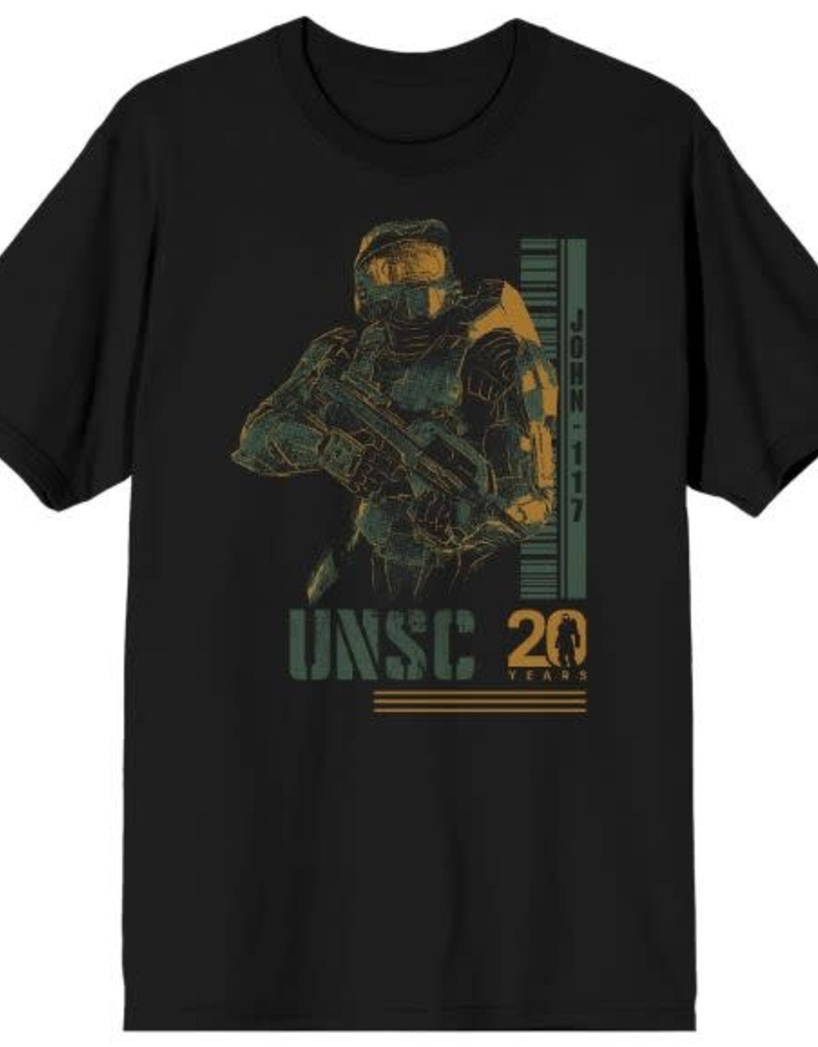 HALO - H2 Master Chief Barcode Black Adult Tee L/G