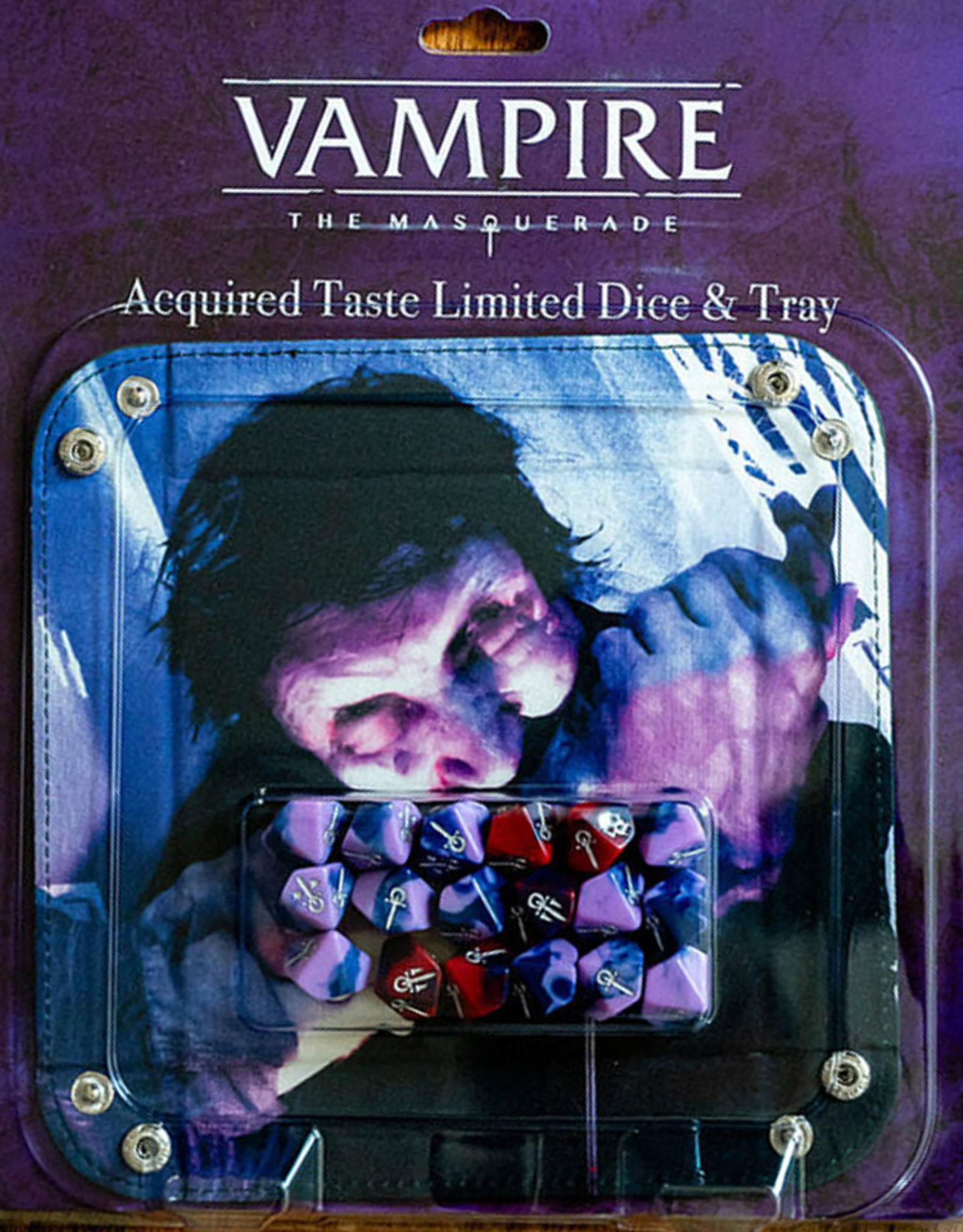 SALE - VAMPIRE: THE MASQUERADE 5TH ED RPG ACQUIRED TASTE LIMITED DICE & TRAY ACCESSORY PACK