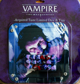 SALE - VAMPIRE: THE MASQUERADE 5TH ED RPG ACQUIRED TASTE LIMITED DICE & TRAY ACCESSORY PACK