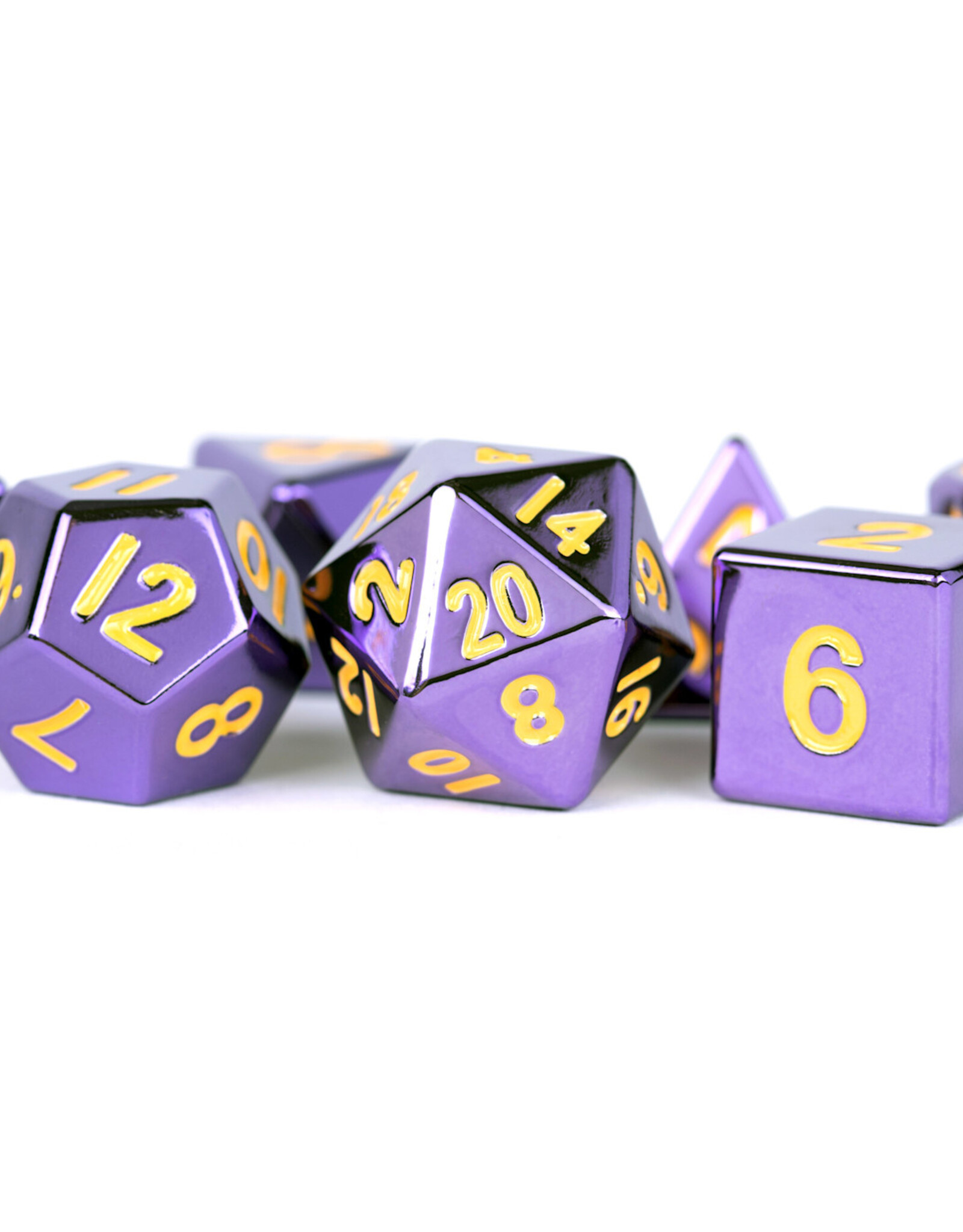 METAL 7 DICE SET PURPLE 16MM