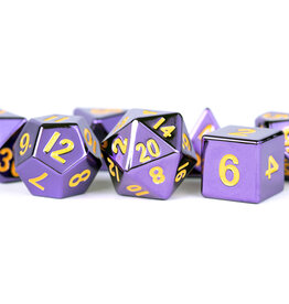 METAL 7 DICE SET PURPLE 16MM