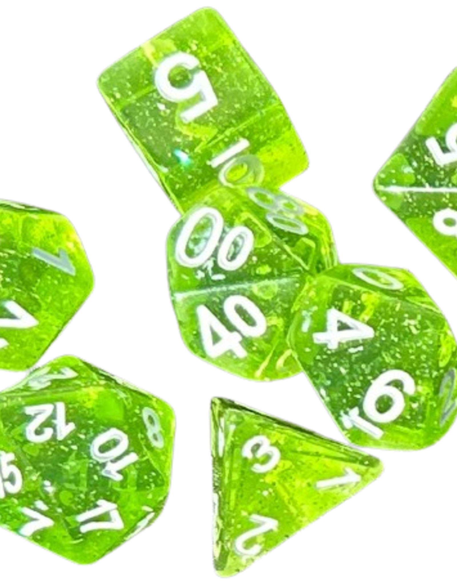 DCC RPG DICE SET GREENSTONE SHARDS