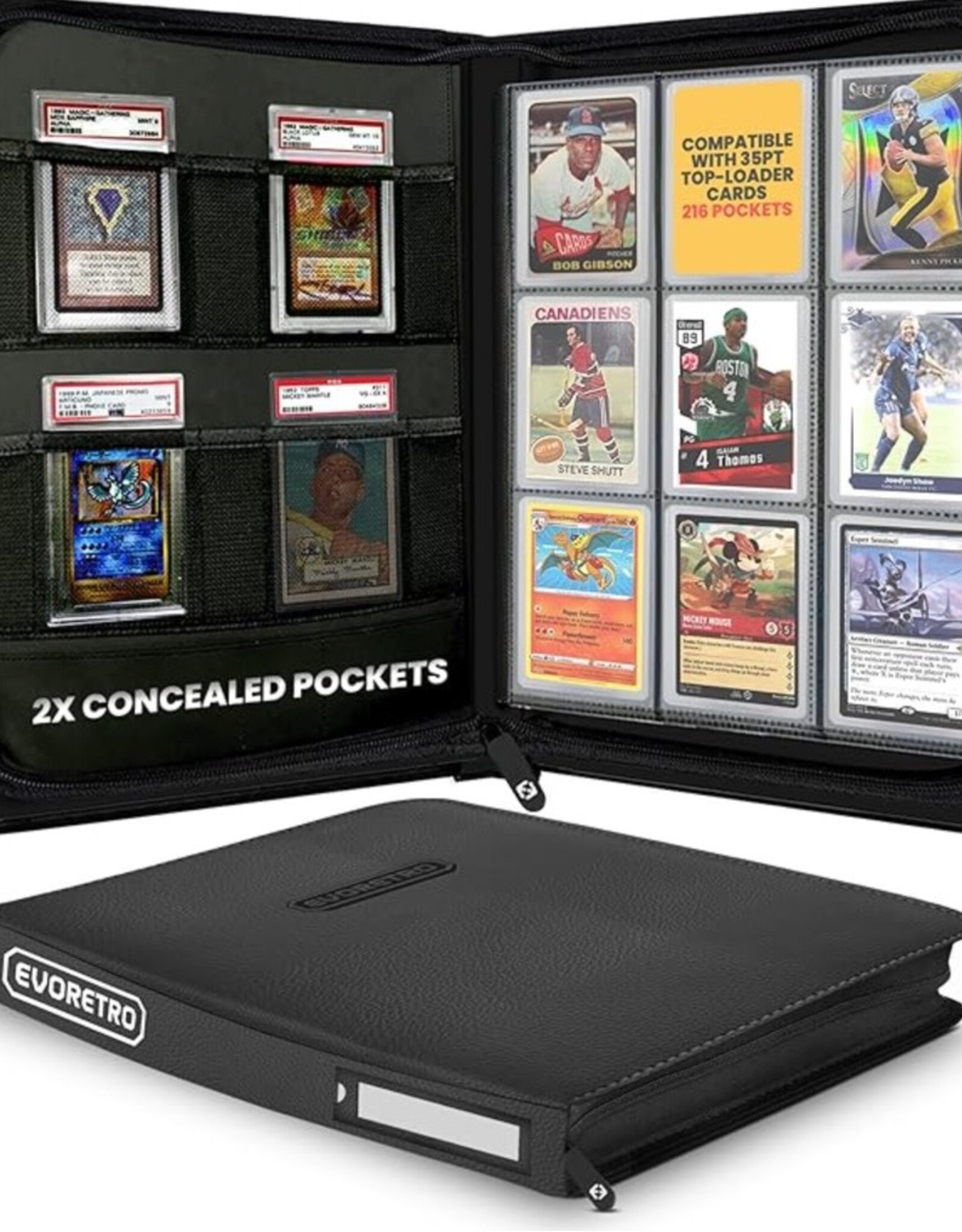 ER SHIELD+ 216 TOPLOAD CARDS BINDER  BLACK