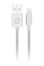 HyperGear 6 ft. 180cm USB-A to Lightning Braided Charge and Sync Cable - White