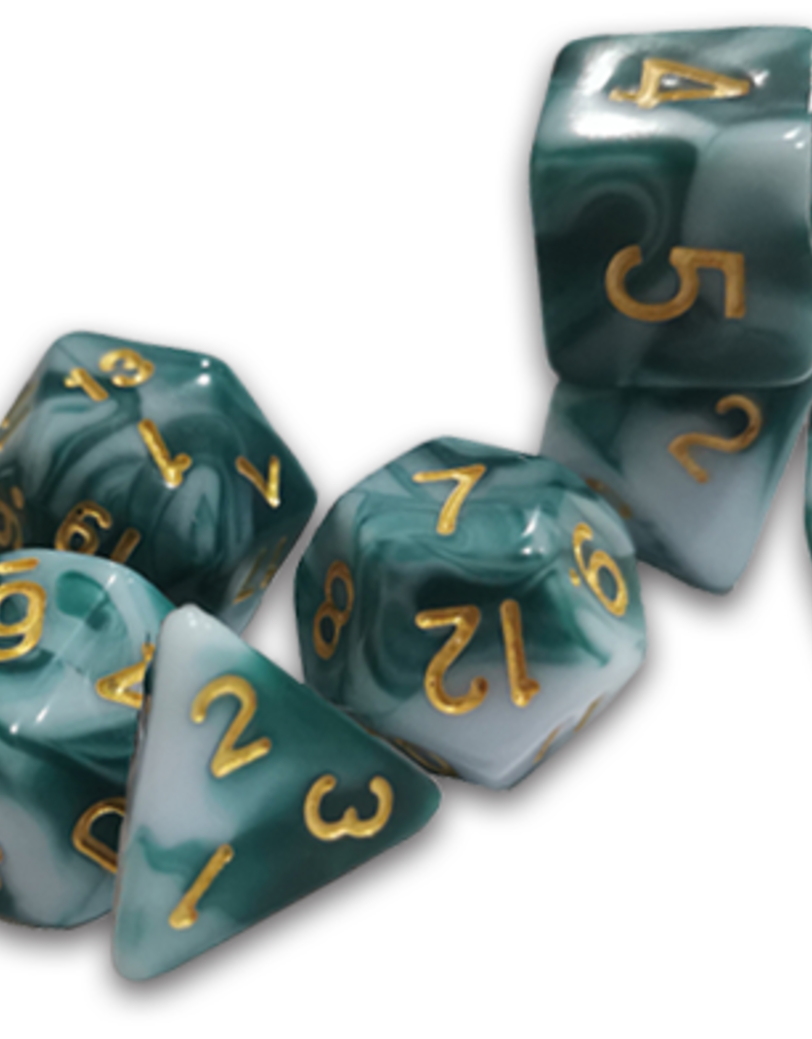 TRADITIONAL 9-DIE SET THRACIAN SMOKY  SACRIFICE DICE