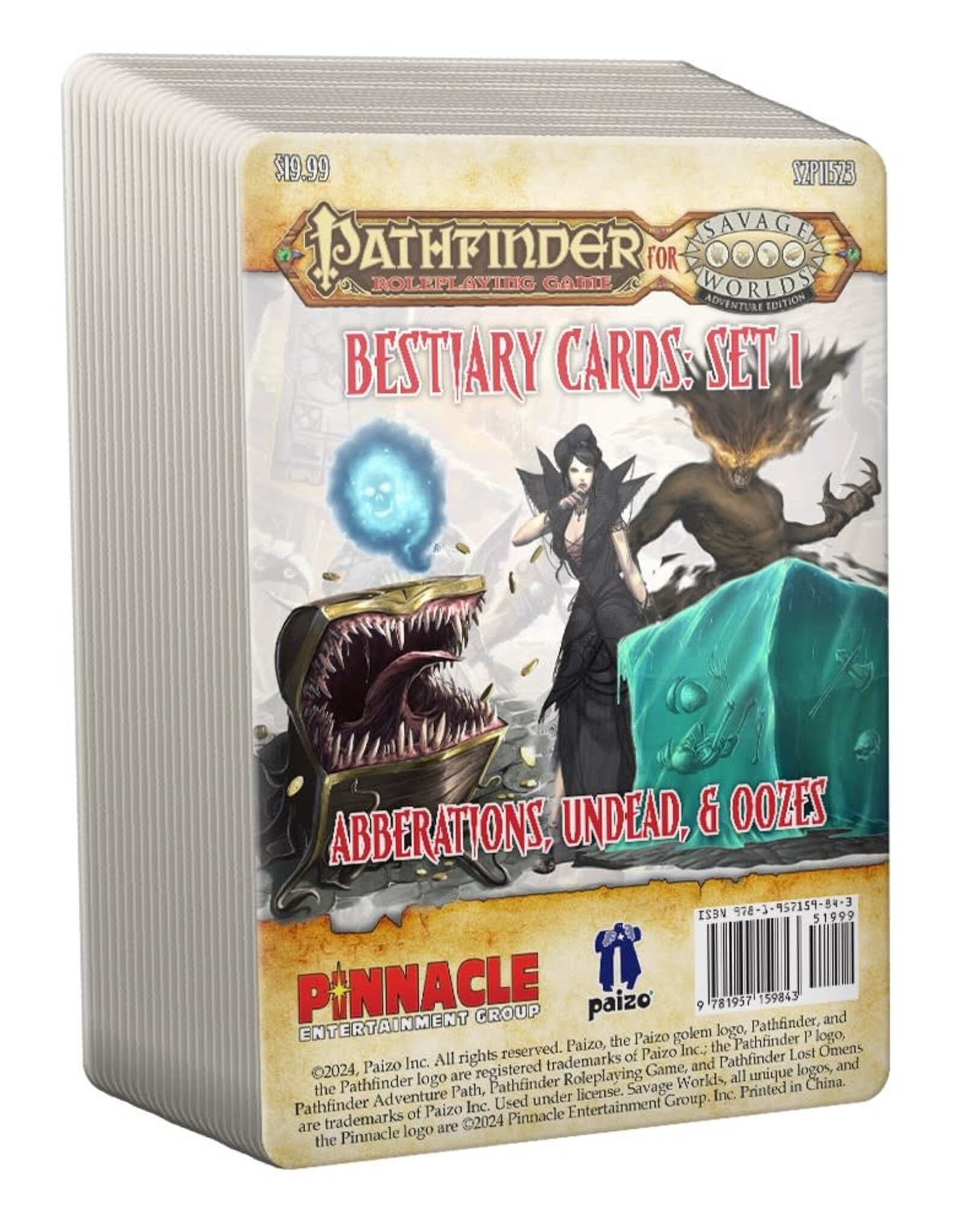 PATHFINDER FOR SAVAGE WORLDS: BESTIARY CARDS PACK 1 – ABERRATIONS, UNDEAD, & OOZES