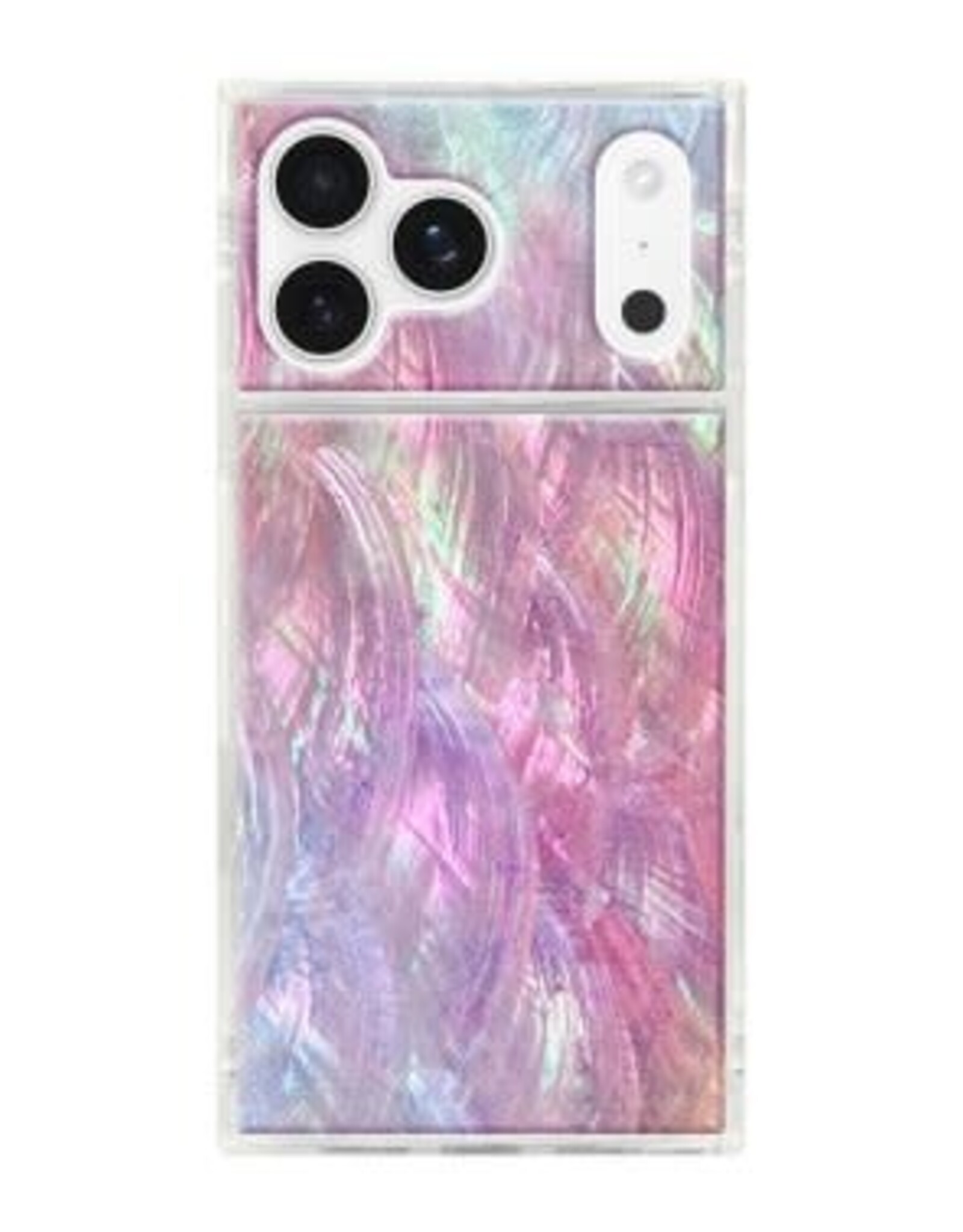 iPhone 17 Pro Max FLAUNT Square MagSafe Case - Pink Mother of Pearl