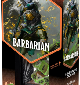 DND ADVENTURE DICE BARBARIAN:  GREEN/BROWN