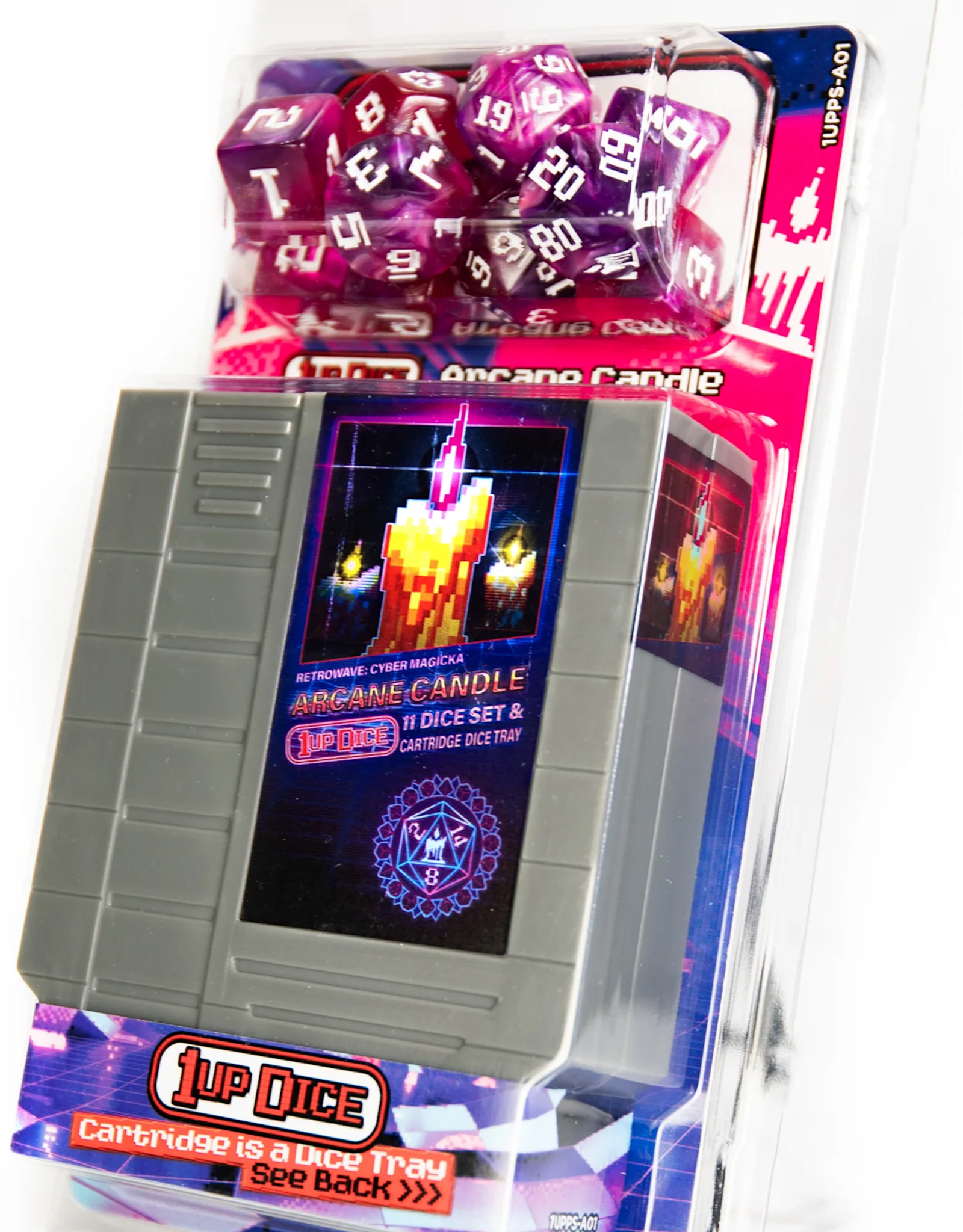 1UP-DICE ARCANE CANDLE POLYHEDRAL DICE SET