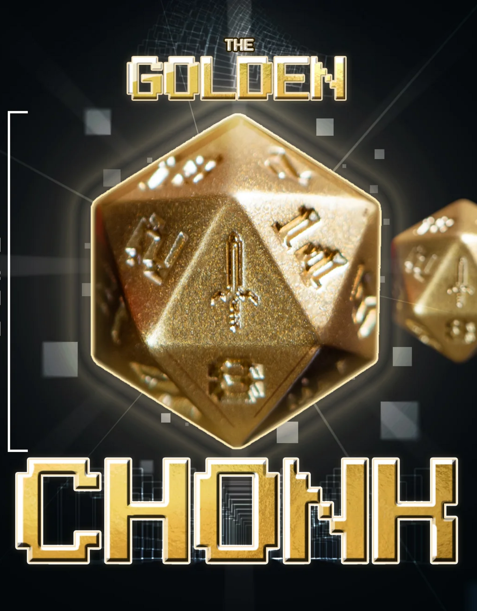1UP-DICE GOLDEN CHONK MYTHICAL SWORD D20