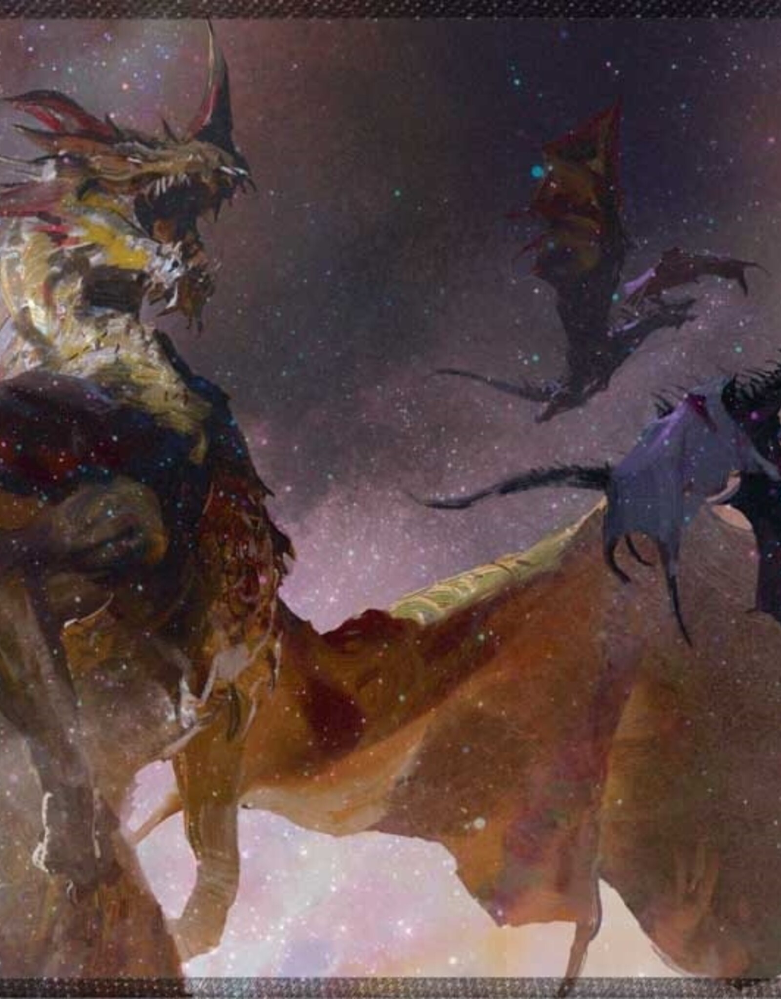 UP PLAYMAT MTG COMMANDER SERIES THREE COLOR WEDGE THE UR-DRAGON HOLOFOIL