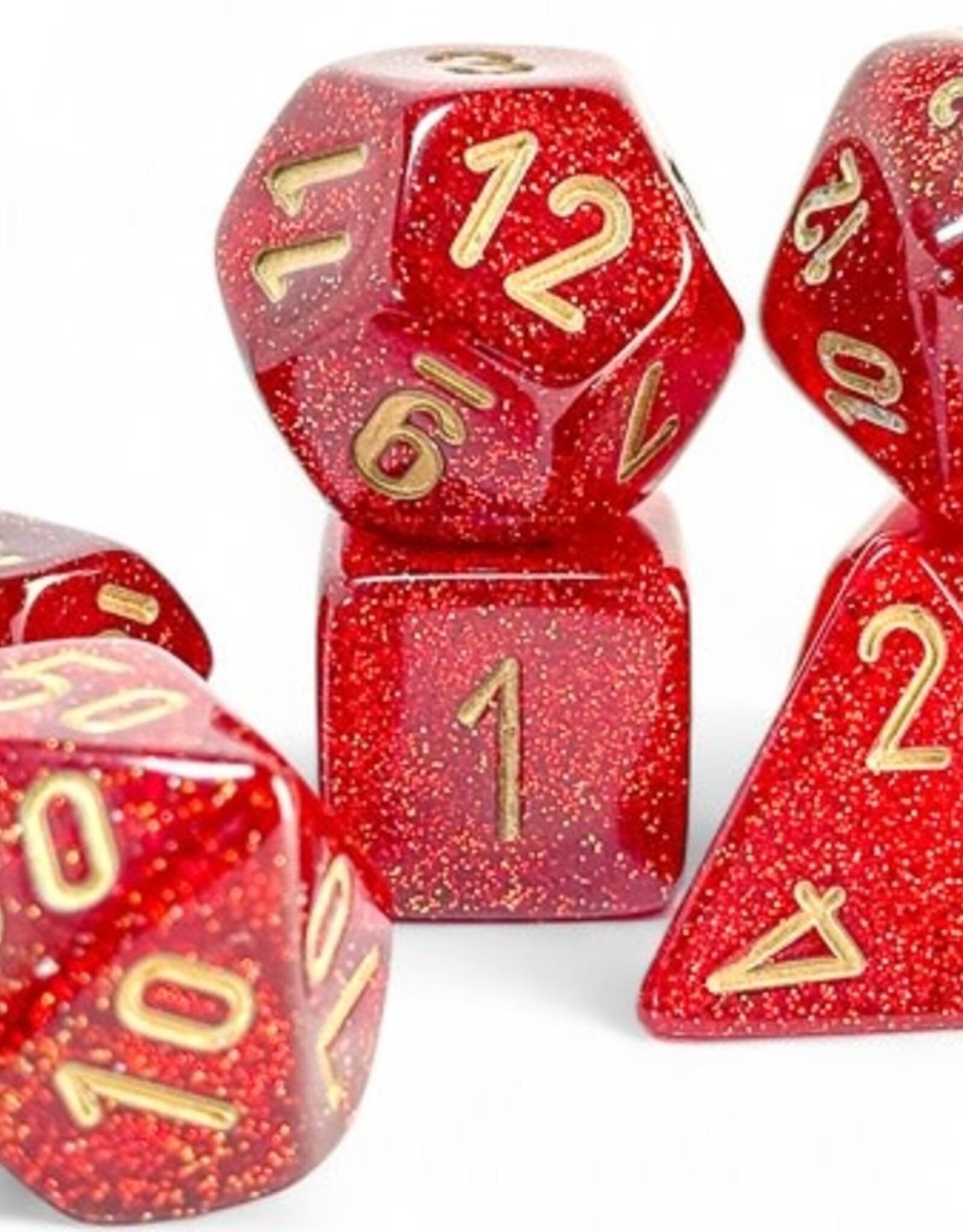 GLITTER 7-DIE SET MEGA-HEDRAL RUBY/GOLD