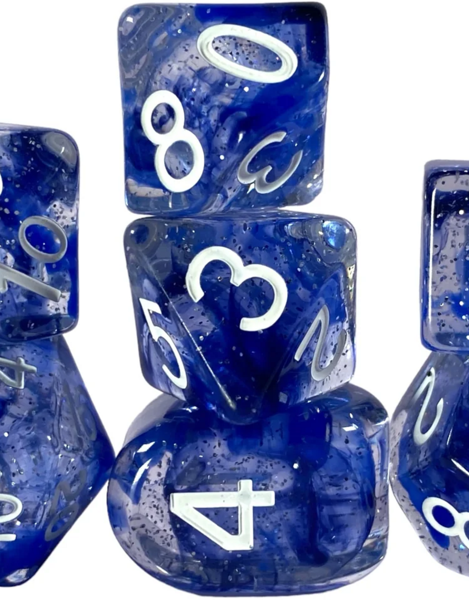 SET OF 7 DICE: SUNKEN SILVER