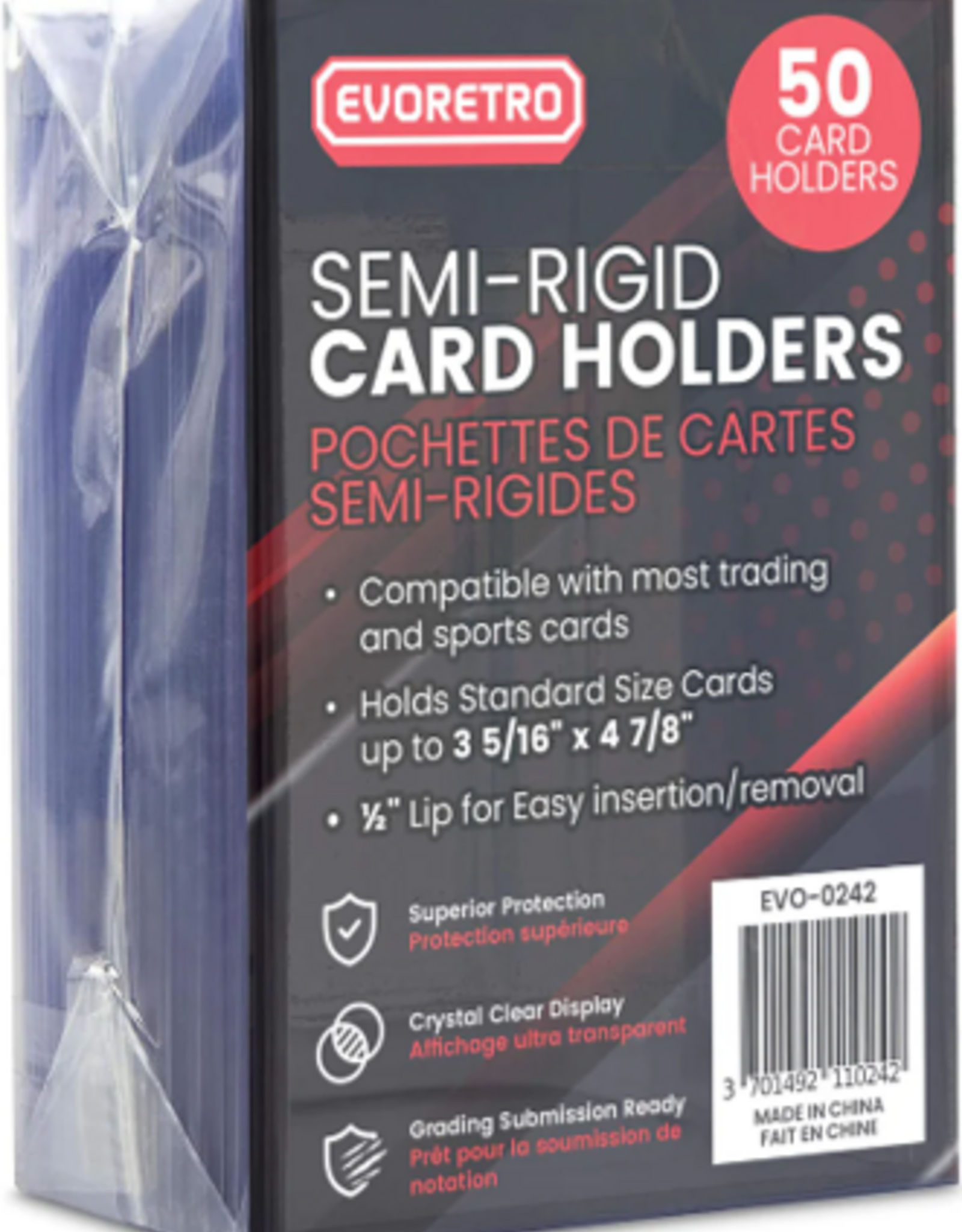 ER 3 5/16" X 4 7/8" SEMI-RIGID HOLDERS TCG/GRADING READY 50PK
