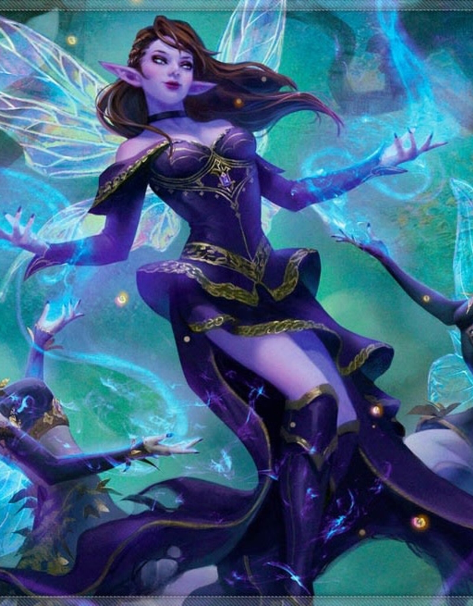 UP PLAYMAT MTG COMMANDER SERIES FAN  VOTE 3 ALELA STITCHED