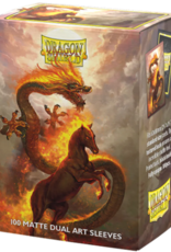 DRAGON SHIELD SLEEVES DUAL MATTE FIRE  HORSE 100CT