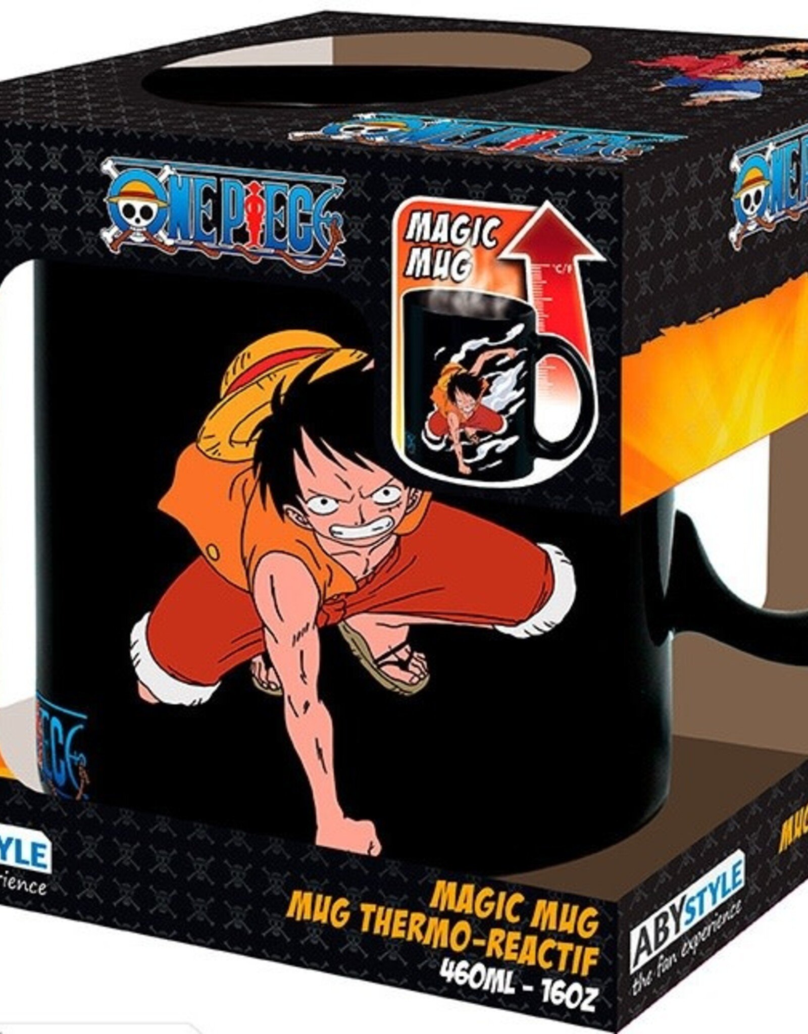 ONE PIECE MUG HEAT CHANGE LUFFY & ACE 460ML