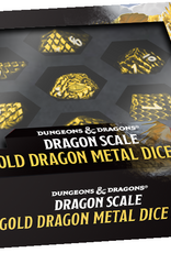 DND METAL 7 DICE SET DRAGON SCALE GOLD