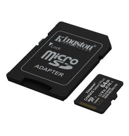 Kingston 64GB microSDXC Canvas Select Plus Gen3 150MB/s A1 Card + Adapter