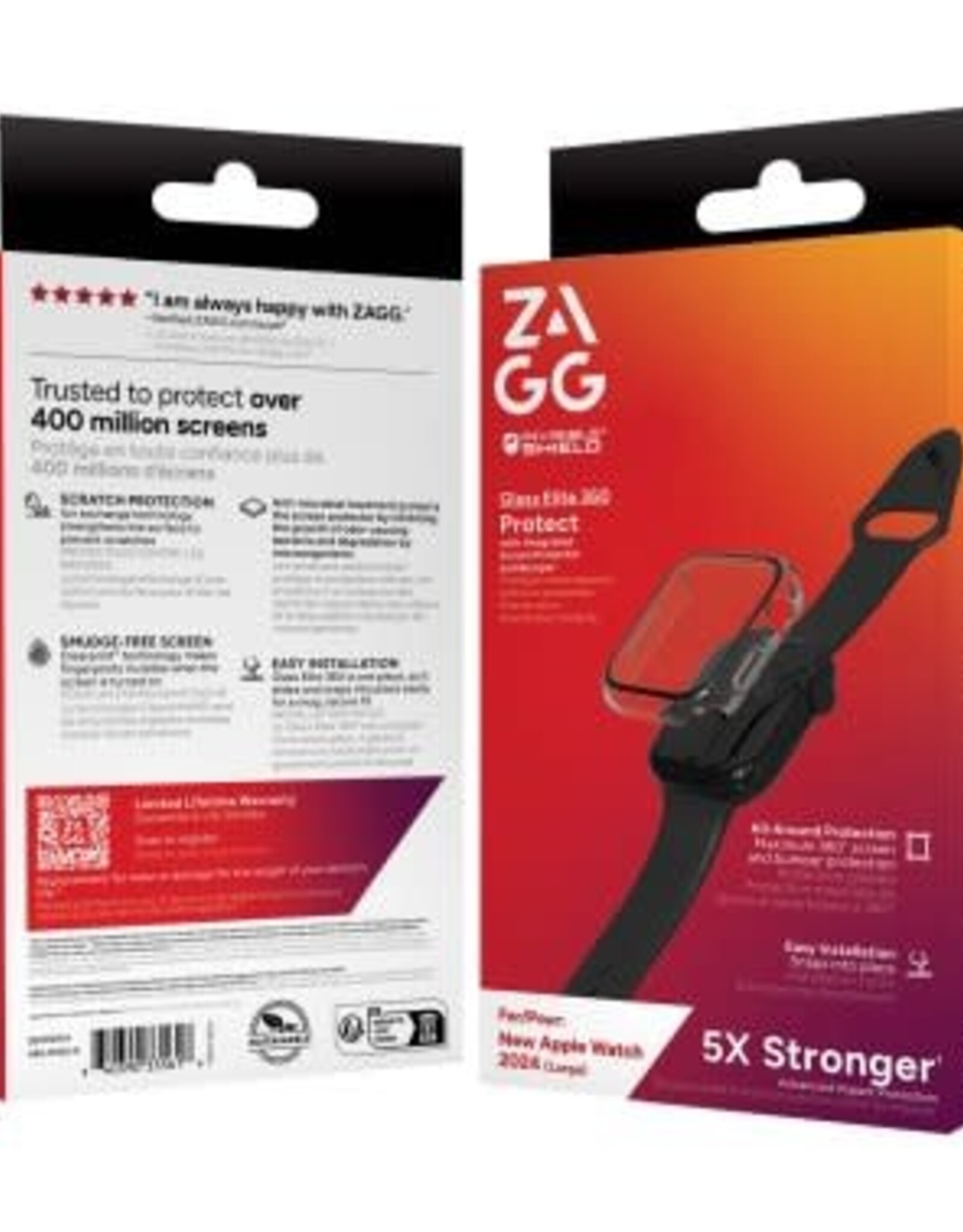 Apple Watch 46mm ZAGG InvisibleShield Glass Elite 360 Screen Protector