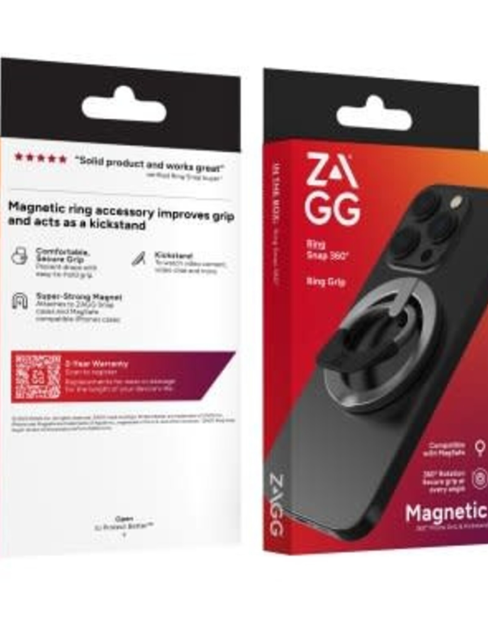 ZAGG Magnetic Ring Snap 360 - Black