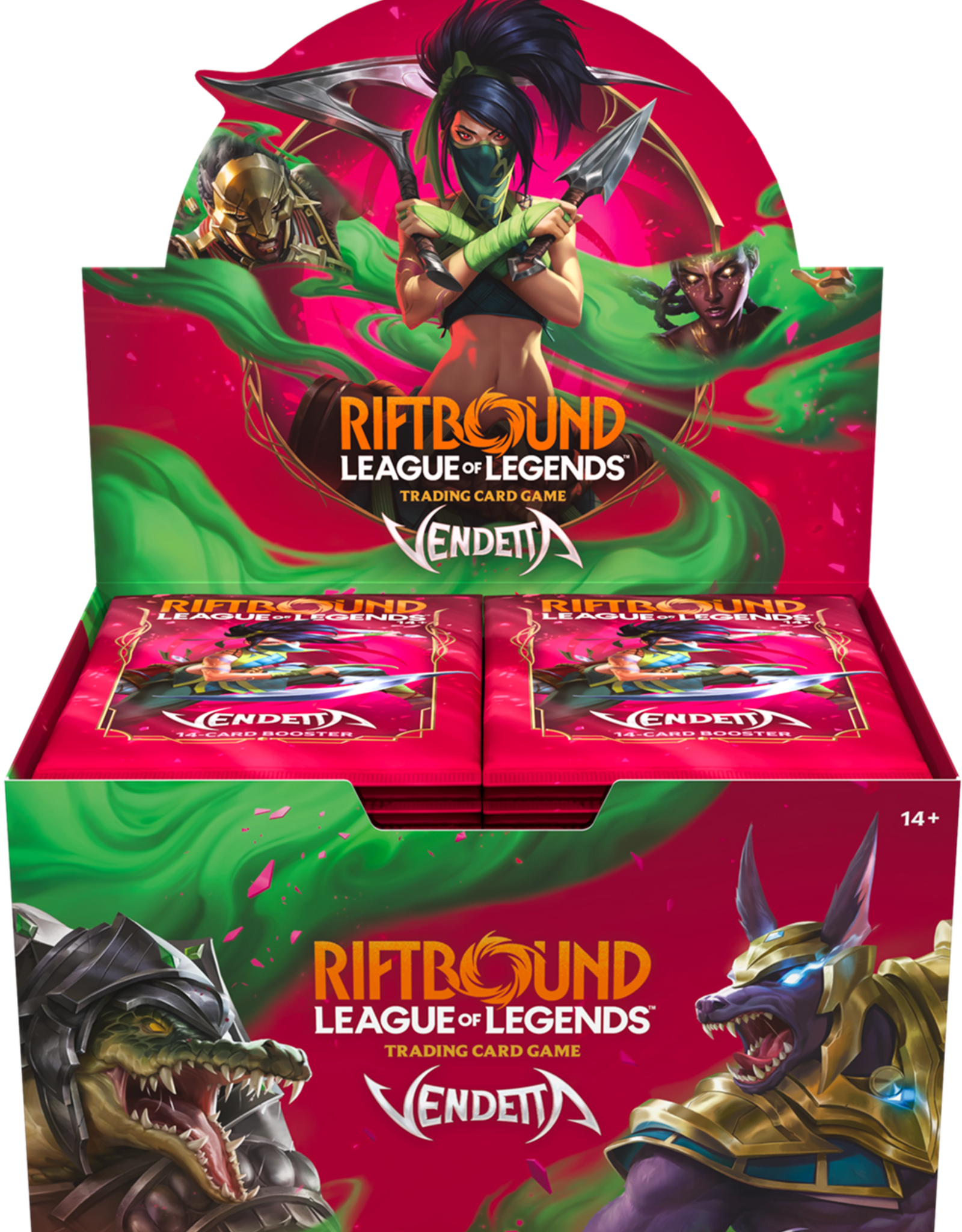 RIFTBOUND LEAGUE OF LEGENDS TCG VENDETTA BOOSTER DISPLAY