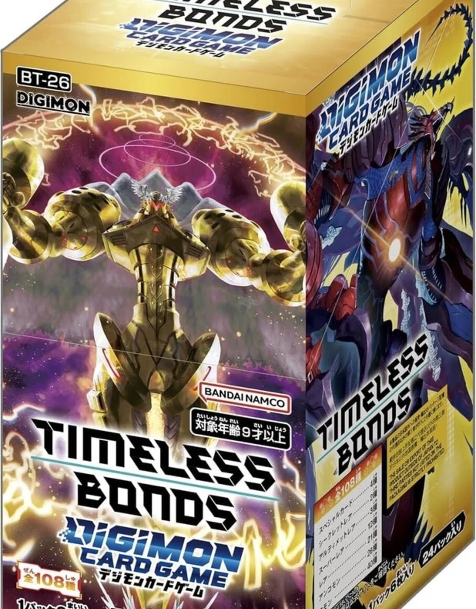 DIGIMON CG BT-26 TIMELESS BONDS BOOSTER