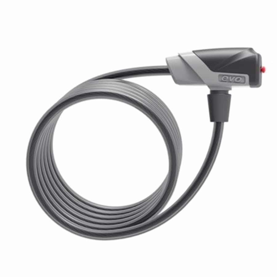 Evo, Lockup, Cable en spirale, Serrure a cle, 12 x 1850mm, 12mm