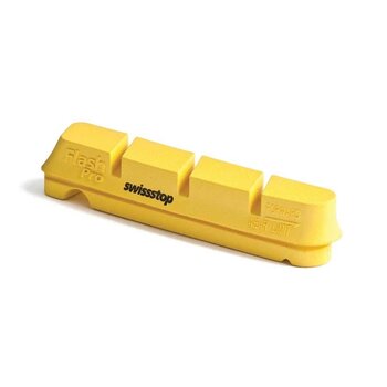 SwissStop FlashPro, Gomme de remplacement pour jante en carbone, Shimano, Yellow King, Paquet de 4